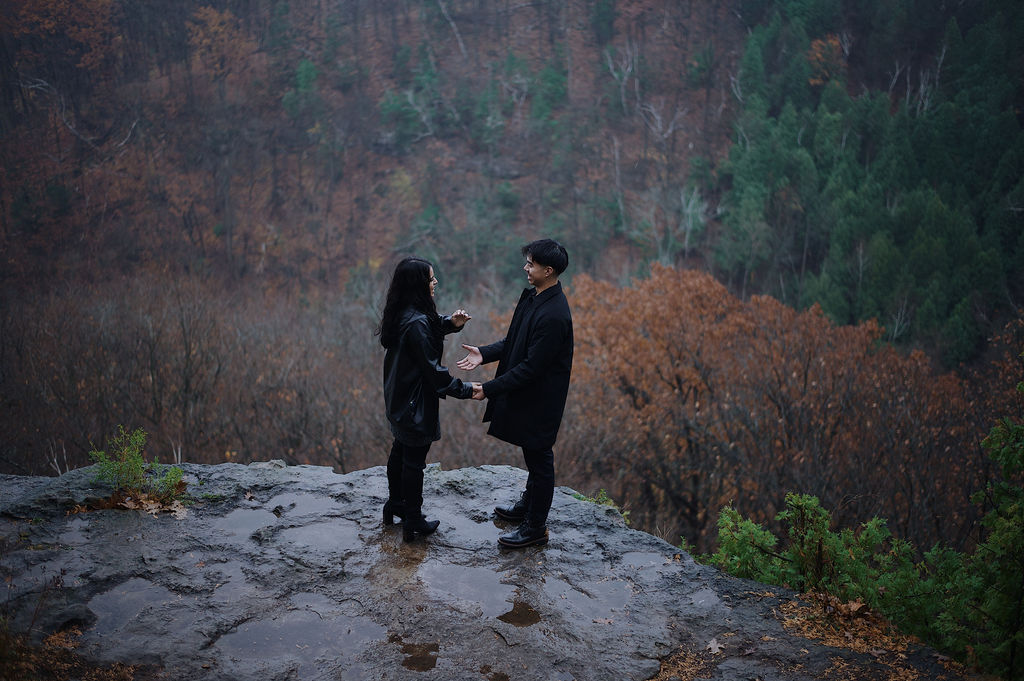 Couple on a rocky overlook