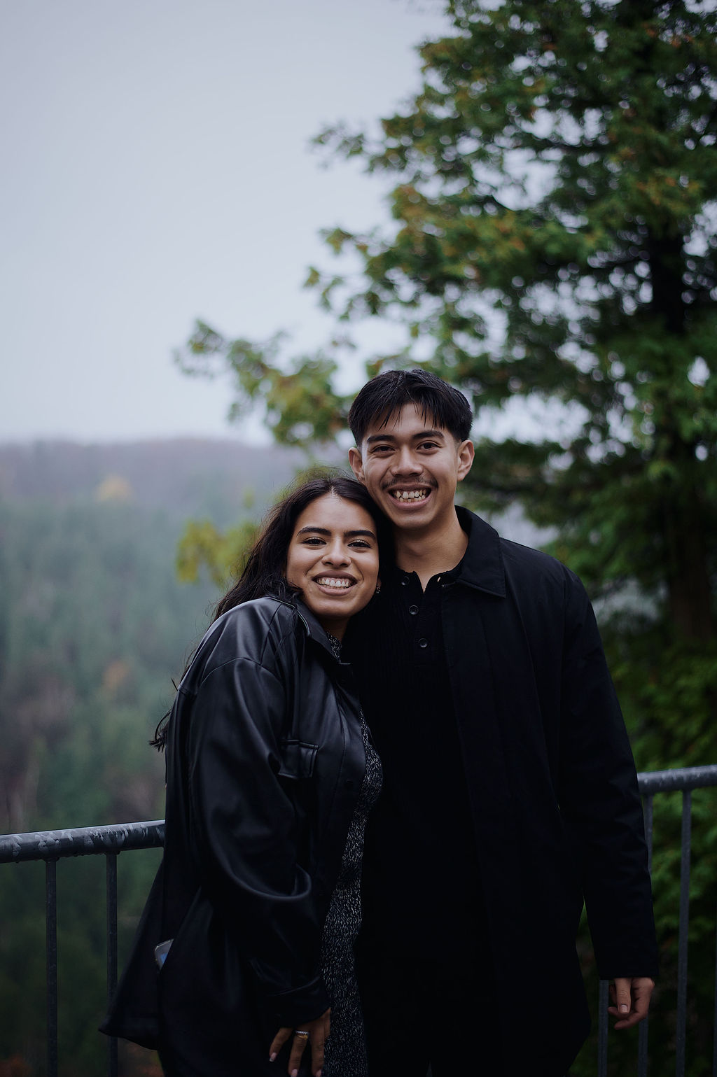 Laughing together at the overlook