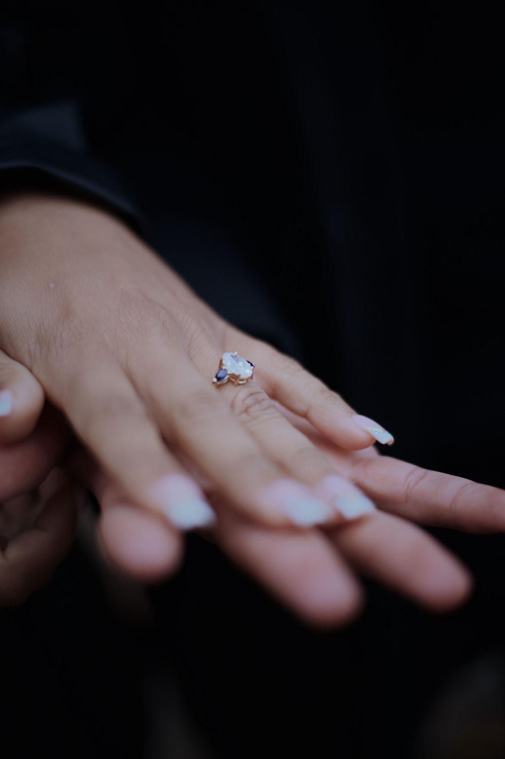 Ring detail on the hand