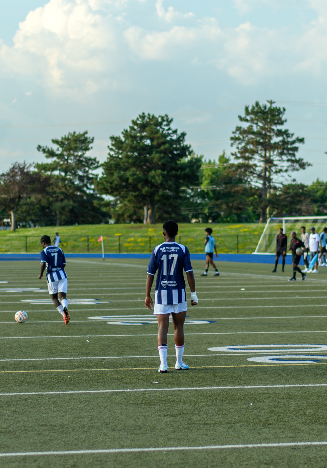 United FC warm-up on the pitch